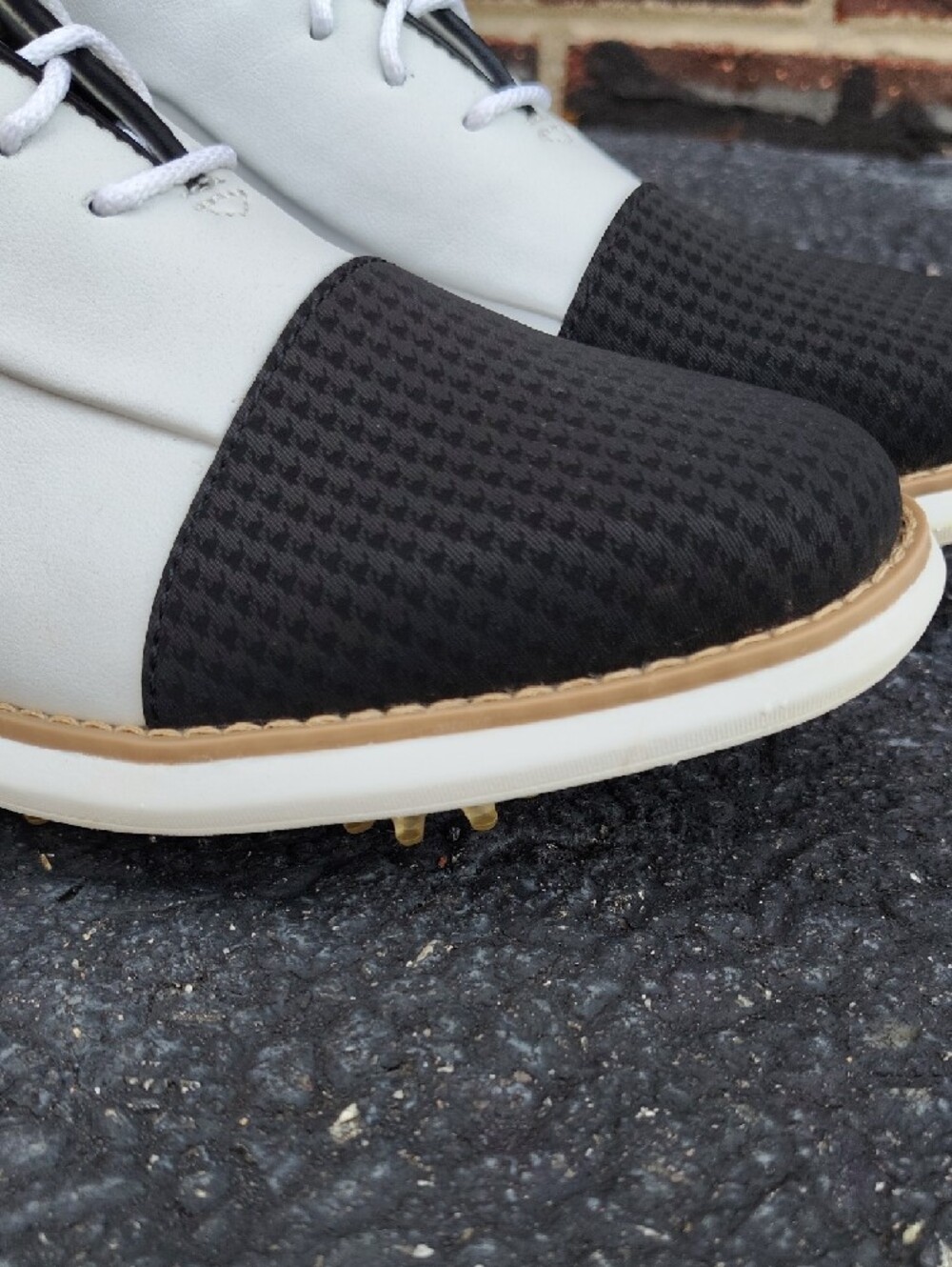 FootJoy White and Black Women's Athletic Golf Shoes - Picture 3 of 6